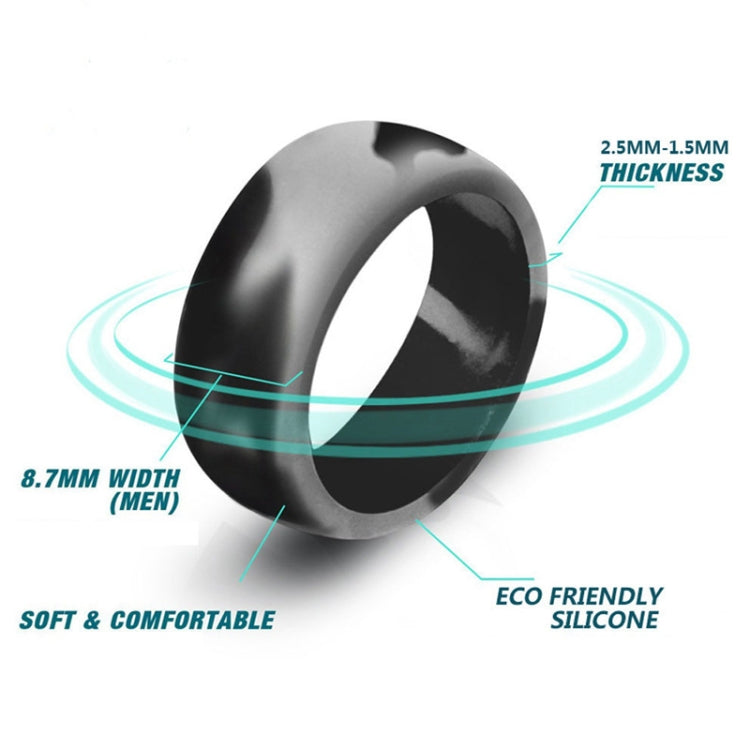 SiR013 Anello in silicone per sport all'aria aperta curvo da 8,7 mm, No.11, No.12