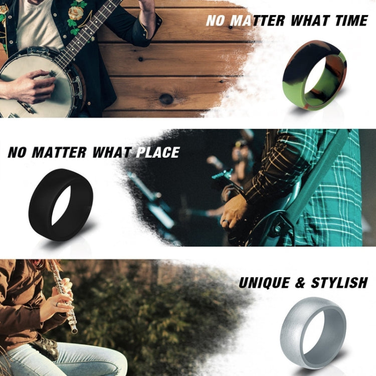 SiR013 Anello in silicone per sport all'aria aperta curvo da 8,7 mm, No.11, No.12
