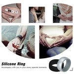 SiR013 Anello in silicone per sport all'aria aperta curvo da 8,7 mm, No.7, No.8
