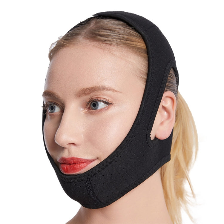 MK122 Cintura anti-russamento Sottogola triangolare Cintura unisex per la protezione del mento, Black