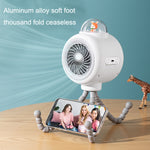 Ventilatore portatile per passeggino con testa oscillante