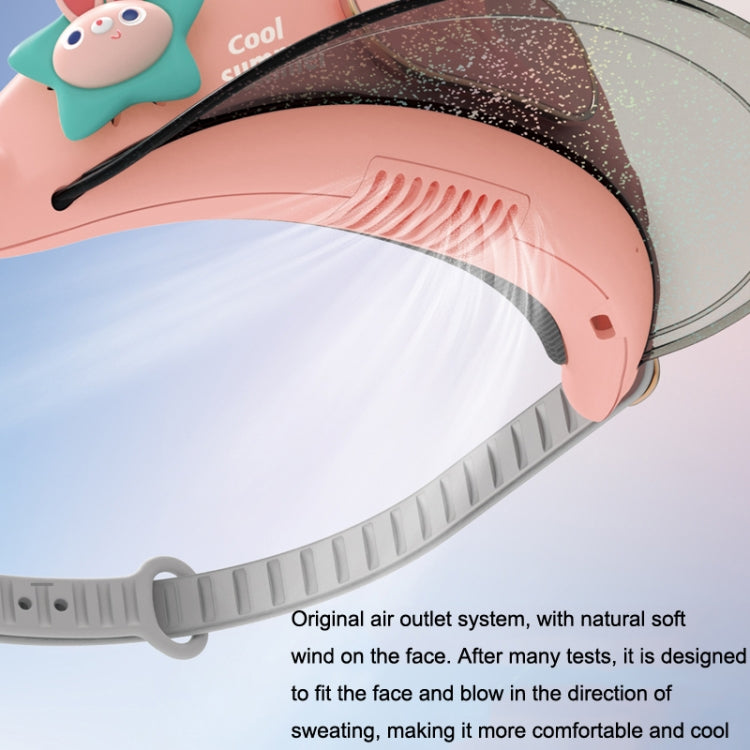 GL130-133 Mini ventilatore da campeggio portatile USB senza foglie con cappuccio per ventola da esterno, Star Rabbit, Sun Lion, Huahua Duck, Love Dragon