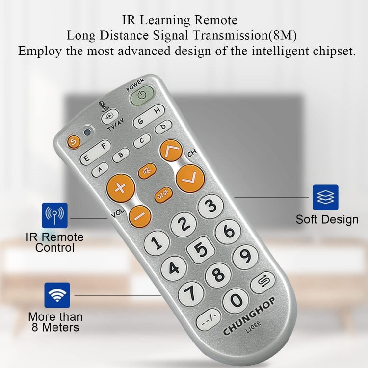 CHUNGHOP L108E Telecomando TV universale per apprendimento a infrarossi