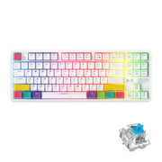 Ajazz K870T 87-Key Hot Swap Bluetooth/Wired Dual Mode Retroilluminazione RGB Office Game Tastiera Meccanica, Hot Swap Tea Shaft (Black), Hot Swap Red Shaft (White), Hot Swap Red Shaft (Black), Hot Swap Green Shaft (Black), Hot Swap Green Shaft (White) ...