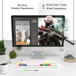 Ajazz K870T 87-Key Hot Swap Bluetooth/Wired Dual Mode Retroilluminazione RGB Office Game Tastiera Meccanica, Hot Swap Tea Shaft (Black), Hot Swap Red Shaft (White), Hot Swap Red Shaft (Black), Hot Swap Green Shaft (Black), Hot Swap Green Shaft (White) ...