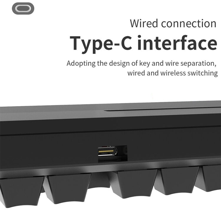 Ajazz K870T 87-Key Hot Swap Bluetooth/Wired Dual Mode Retroilluminazione RGB Office Game Tastiera Meccanica, Hot Swap Tea Shaft (Black), Hot Swap Red Shaft (White), Hot Swap Red Shaft (Black), Hot Swap Green Shaft (Black), Hot Swap Green Shaft (White)�...