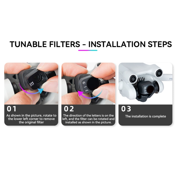 Filtri ND/PL per DJI Mini 3 Pro - Set 4 in 1 e 6 in 1