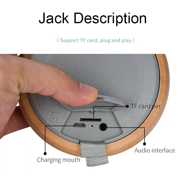 BT810 Piccolo altoparlante Bluetooth portatile in legno per esterni Supporto TF Card e 3,5 mm AUX, BT810 (Black), BT810 (Silver Gray)