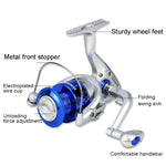 Mulinello da spinning serie YUMOSHI SA Mulinello da pesca con testa in plastica, SA1000, SA2000, SA3000, SA4000, SA5000, SA6000, SA7000