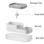 Dispenser di sapone Dispenser automatico di sapone liquido Scatola di immagazzinaggio per pennelli da cucina, Soap Dispenser White, Soap Dispenser Black