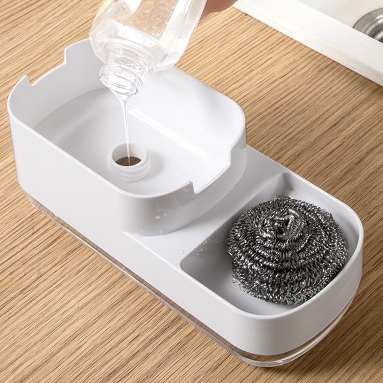 Dispenser di sapone Dispenser automatico di sapone liquido Scatola di immagazzinaggio per pennelli da cucina, Soap Dispenser White, Soap Dispenser Black