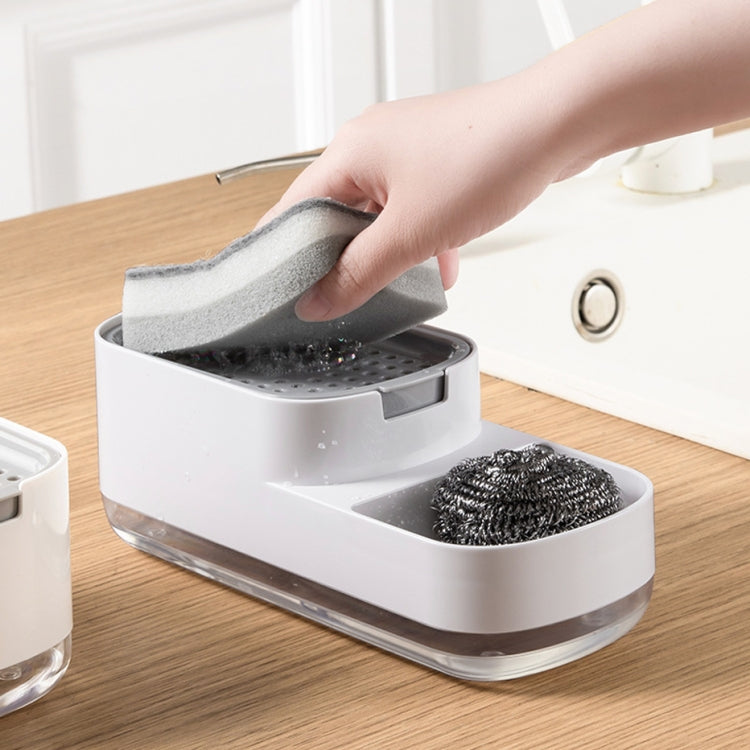 Dispenser di sapone Dispenser automatico di sapone liquido Scatola di immagazzinaggio per pennelli da cucina, Soap Dispenser White, Soap Dispenser Black