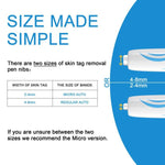 Dispositivo 2 in 1 per rimozione etichette cutanee 2-8 mm