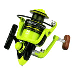Spinning Wheel Metal Wire Cup Ruota da pesca, YUMOSHI OE2000 (Green), YUMOSHI OE3000 (Green), YUMOSHI OE4000 (Green), YUMOSHI OE5000 (Green), YUMOSHI OE6000 (Green), YUMOSHI OE7000 (Green)