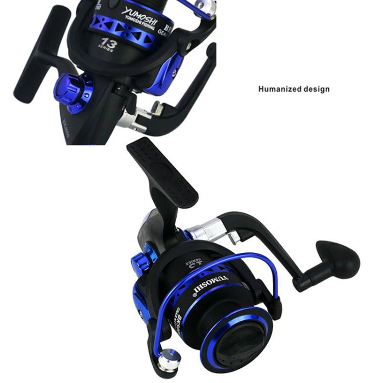 Mulinello da pesca Spinning Bobina di metallo resistente Bobina di pesce di mare ad alta velocità, YUMOSHI BK1000, YUMOSHI BK2000, YUMOSHI BK3000, YUMOSHI BK4000, YUMOSHI BK5000, YUMOSHI BK6000, YUMOSHI BK7000