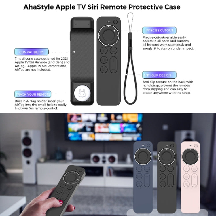 Per Apple TV Siri Remote 2/3 Custodia protettiva in silicone per telecomando AhaStyle PT165, PT165 (Pink), PT165 (Black), PT165 (Blue)