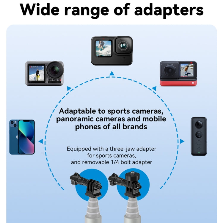 Monopiede Selfie Stick 3m Fibra Carbonio per Action Camera