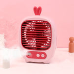 Ventola umidificatrice spray da tavolo con ricarica USB