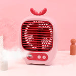 Ventola umidificatrice spray da tavolo con ricarica USB