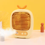 Ventola umidificatrice spray da tavolo con ricarica USB