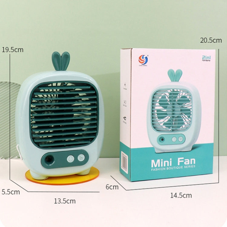 Ventola umidificatrice spray da tavolo con ricarica USB