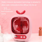 Ventola umidificatrice spray da tavolo con ricarica USB