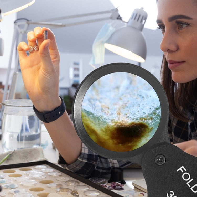 Lente d'ingrandimento pieghevole con lente in vetro ottico 30x