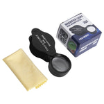 Lente d'ingrandimento pieghevole con lente in vetro ottico 30x