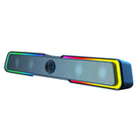 HP DHE6002S RGB Lights HiFi Sound Effect Computer Audio Desktop Long Strip Altoparlanti, Wired Version, Wired+Bluetooth Version