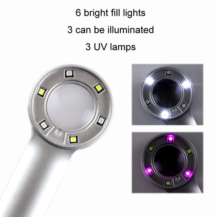 Lente d'ingrandimento portatile 30X con luce LED