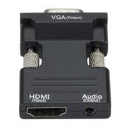 Adattatore HDMI per proiettore con cavo audio Convertitore HD per computer, HDMI to VGA, VGA to HDMI
