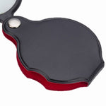 Lente d'ingrandimento pieghevole 6X con custodia in pelle