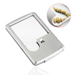 Lente d'ingrandimento portatile rettangolare 3-6X con LED 2 pezzi