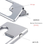 Lente d'ingrandimento portatile rettangolare 3-6X con LED 2 pezzi