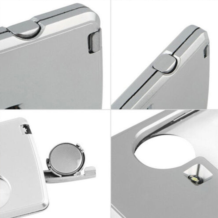 Lente d'ingrandimento portatile rettangolare 3-6X con LED 2 pezzi