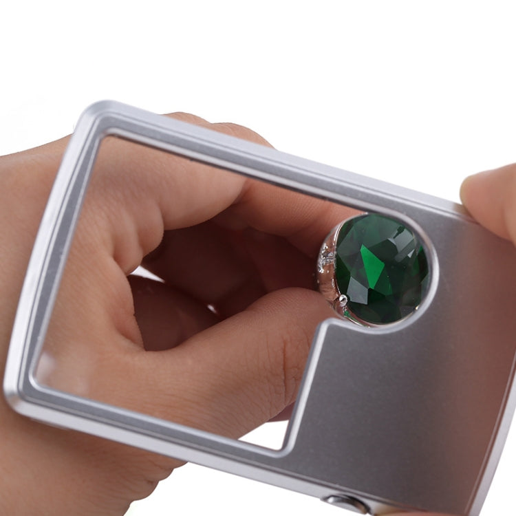 Lente d'ingrandimento portatile rettangolare 3-6X con LED 2 pezzi