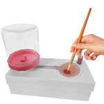 Strumento per la pulizia dei pennelli per pittura a olio con rondella per penna per vernice per contenitore dell'acqua, GEN 1 Green, GEN 1 Pink