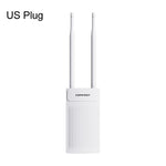 COMFAST CF-EW61 Access Point wireless per esterni, 300 Mbps, 2,4 GHz, con doppia antenna esterna da 5 dBi, EU Plug, US Plug, UK Plug, AU Plug