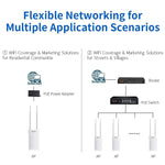 COMFAST CF-EW61 Access Point wireless per esterni, 300 Mbps, 2,4 GHz, con doppia antenna esterna da 5 dBi, EU Plug, US Plug, UK Plug, AU Plug