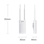 COMFAST CF-EW61 Access Point wireless per esterni, 300 Mbps, 2,4 GHz, con doppia antenna esterna da 5 dBi, EU Plug, US Plug, UK Plug, AU Plug