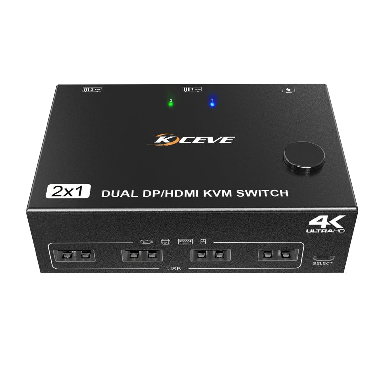 202DH DP HDMI Dual Channel KVM Switch Computer Host Interfaccia DP Tastiera Mouse Condivisione Display, 202DH