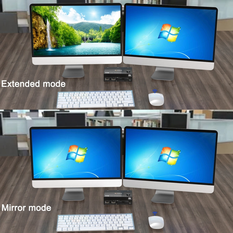 202DH DP HDMI Dual Channel KVM Switch Computer Host Interfaccia DP Tastiera Mouse Condivisione Display, 202DH