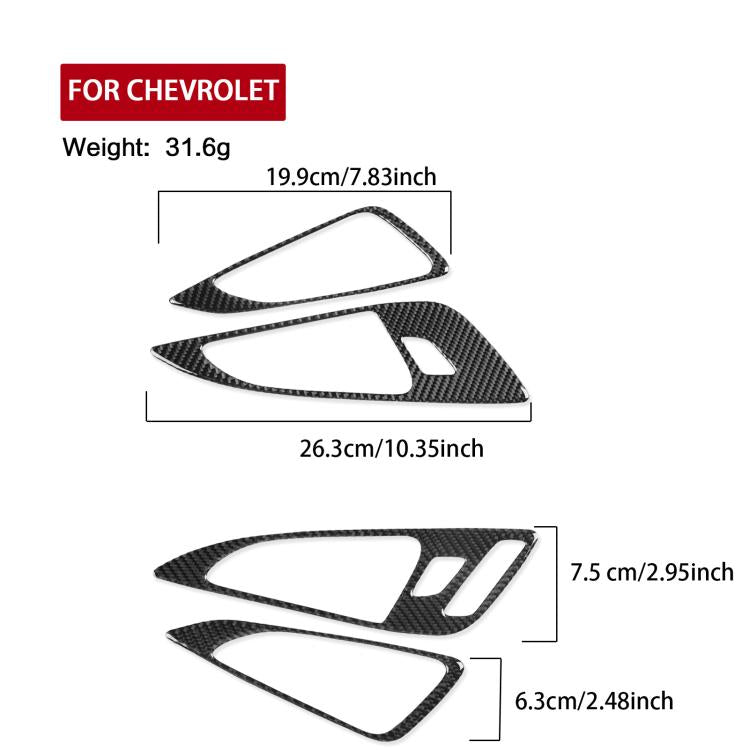 Per Chevrolet Malibu 2016-2024 4 pezzi/set adesivo per maniglia porta guida a sinistra