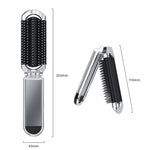 2 in 1 massaggio pettine cuscino d'aria specchio pettine integrato pettine pieghevole portatile, Comb Mirror