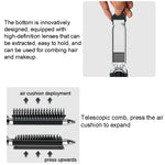 2 in 1 massaggio pettine cuscino d'aria specchio pettine integrato pettine pieghevole portatile, Comb Mirror