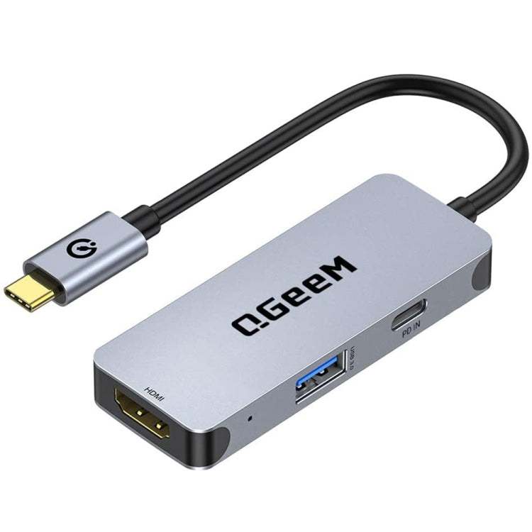 QGeeM UH03-1 Docking station multifunzionale USB 3.0 Tipo-C PD100W HUB, UH03-1 (3 in 1)