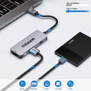 QGeeM UH03-1 Docking station multifunzionale USB 3.0 Tipo-C PD100W HUB, UH03-1 (3 in 1)
