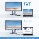 QGeeM UH03-1 Docking station multifunzionale USB 3.0 Tipo-C PD100W HUB, UH03-1 (3 in 1)