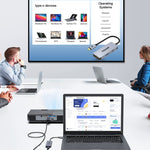 QGeeM UH03-1 Docking station multifunzionale USB 3.0 Tipo-C PD100W HUB, UH03-1 (3 in 1)