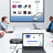 QGeeM UH03-1 Docking station multifunzionale USB 3.0 Tipo-C PD100W HUB, UH03-1 (3 in 1)